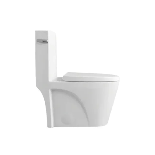 Top Flush Bathroom Ceramic White One Piece Toilet Set