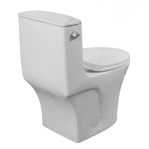 Top Flush Bathroom Easy to Cleaning Ceramic White One Piece Toilet Set
